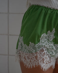 Kiwi Tencel Lace Trim Shorts