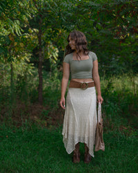 Free People Bella Lace Mermaid Skirt in Tea