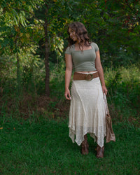 Free People Bella Lace Mermaid Skirt in Tea