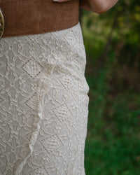 Free People Bella Lace Mermaid Skirt in Tea