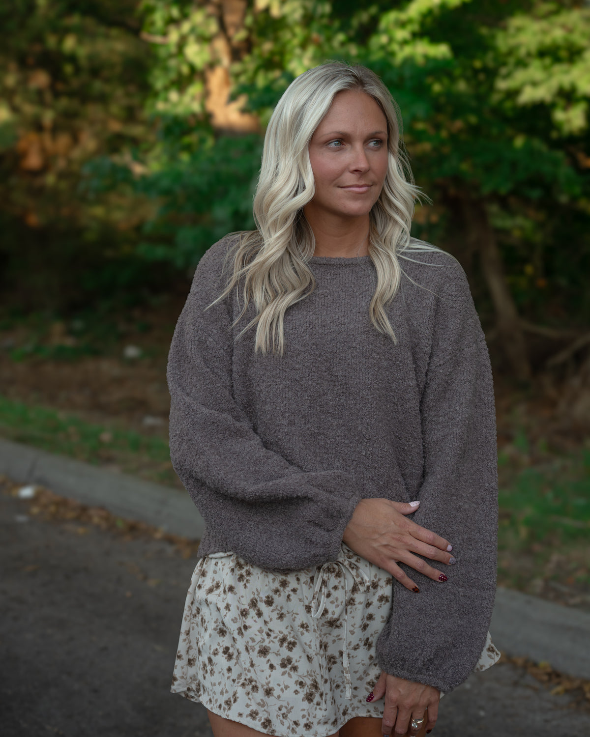 Fuzzy Knit Pullover