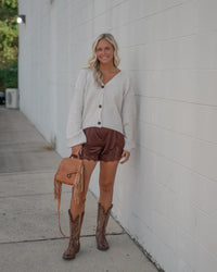 Chocolate Lace Trim Shorts