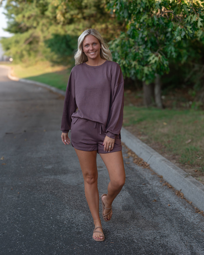 Casual Long Sleeve Short Set