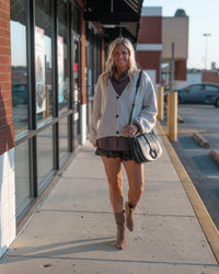 Fuzzy Cream Button Up Cardigan