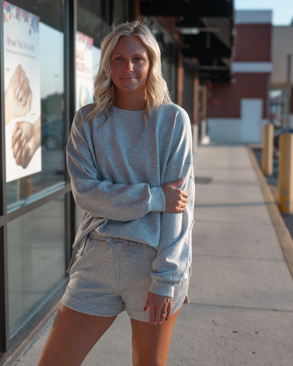 Casual Long Sleeve Short Set