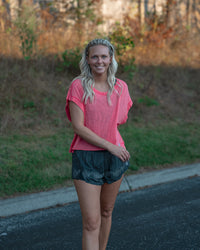 Free People My Time Tee in Grapefuit