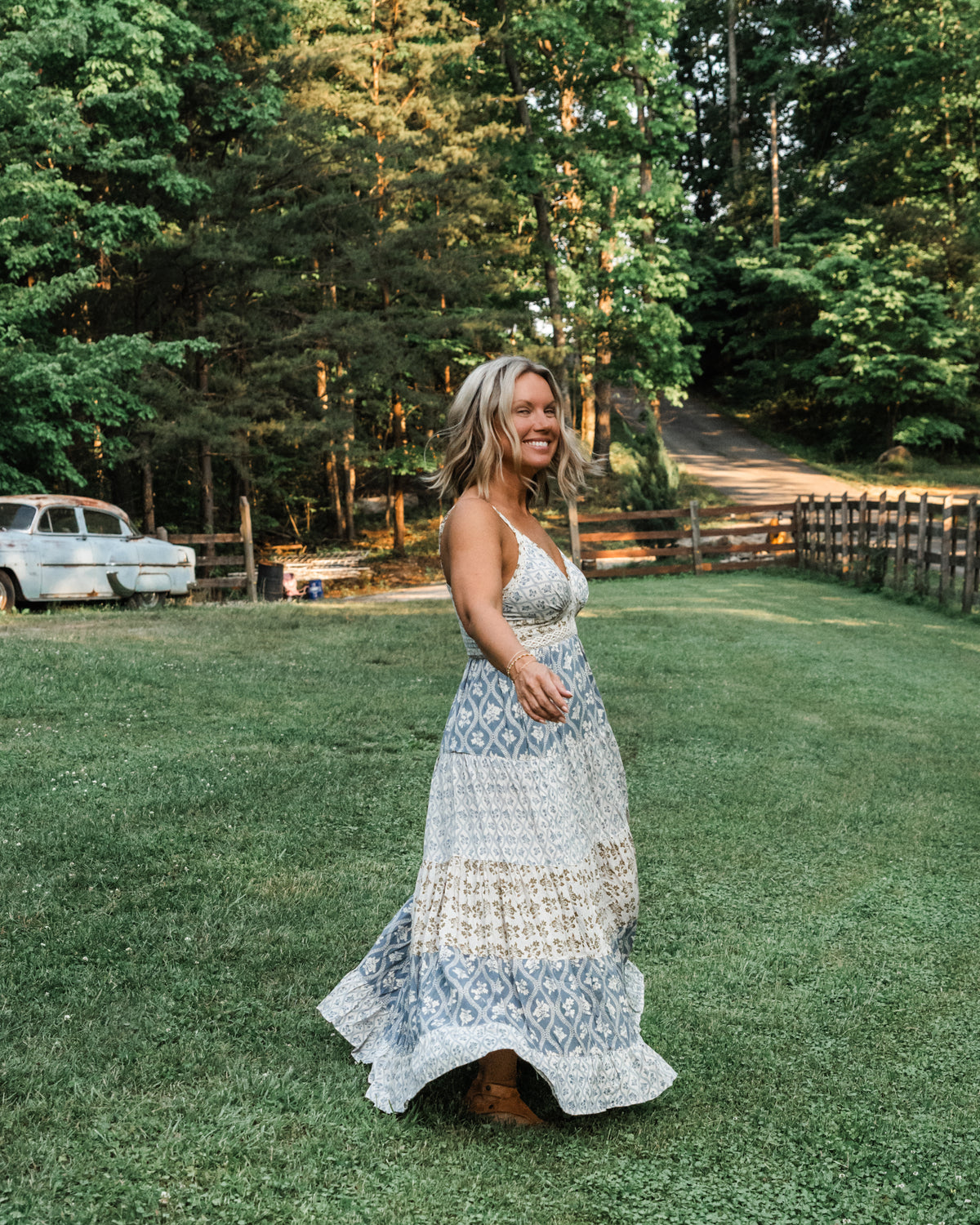 Something Blue + Lace Maxi