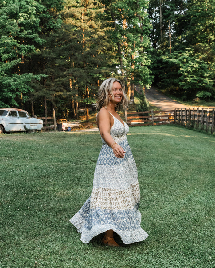 Something Blue + Lace Maxi