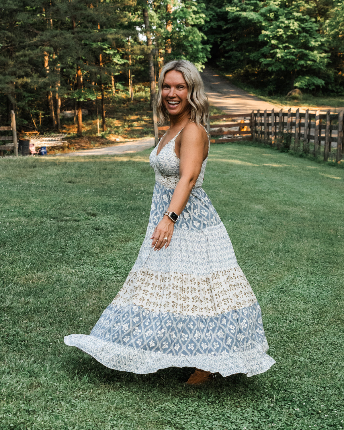 Something Blue + Lace Maxi