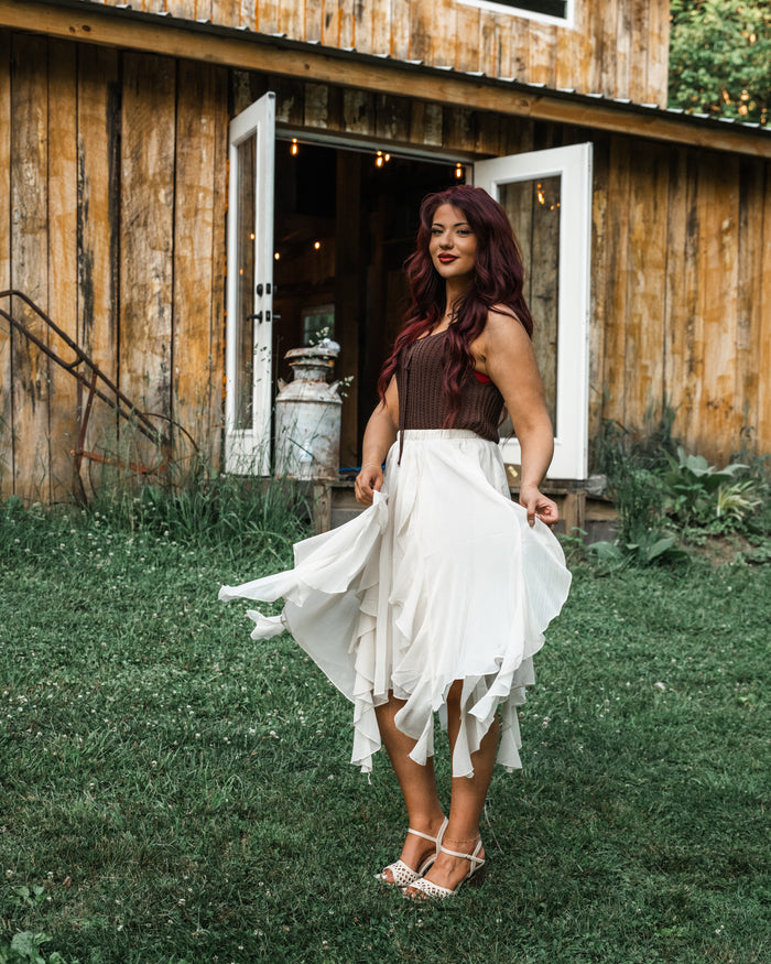 On A Cloud Ruffle Skirt