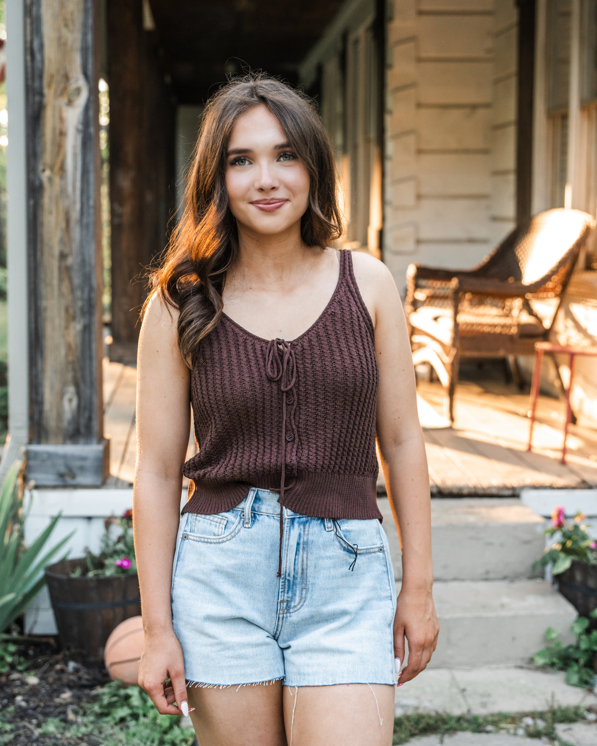 Marlow Buttoned Sweater Tank