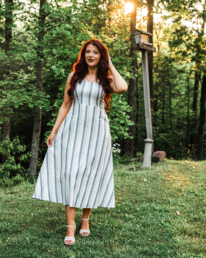 Sweetgrass Striped Midi Dress