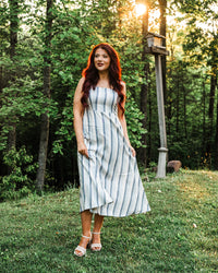 Sweetgrass Striped Midi Dress