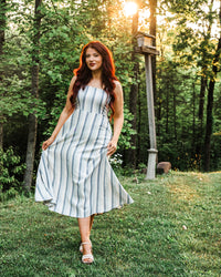 Sweetgrass Striped Midi Dress