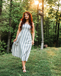 Sweetgrass Striped Midi Dress