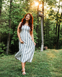 Sweetgrass Striped Midi Dress