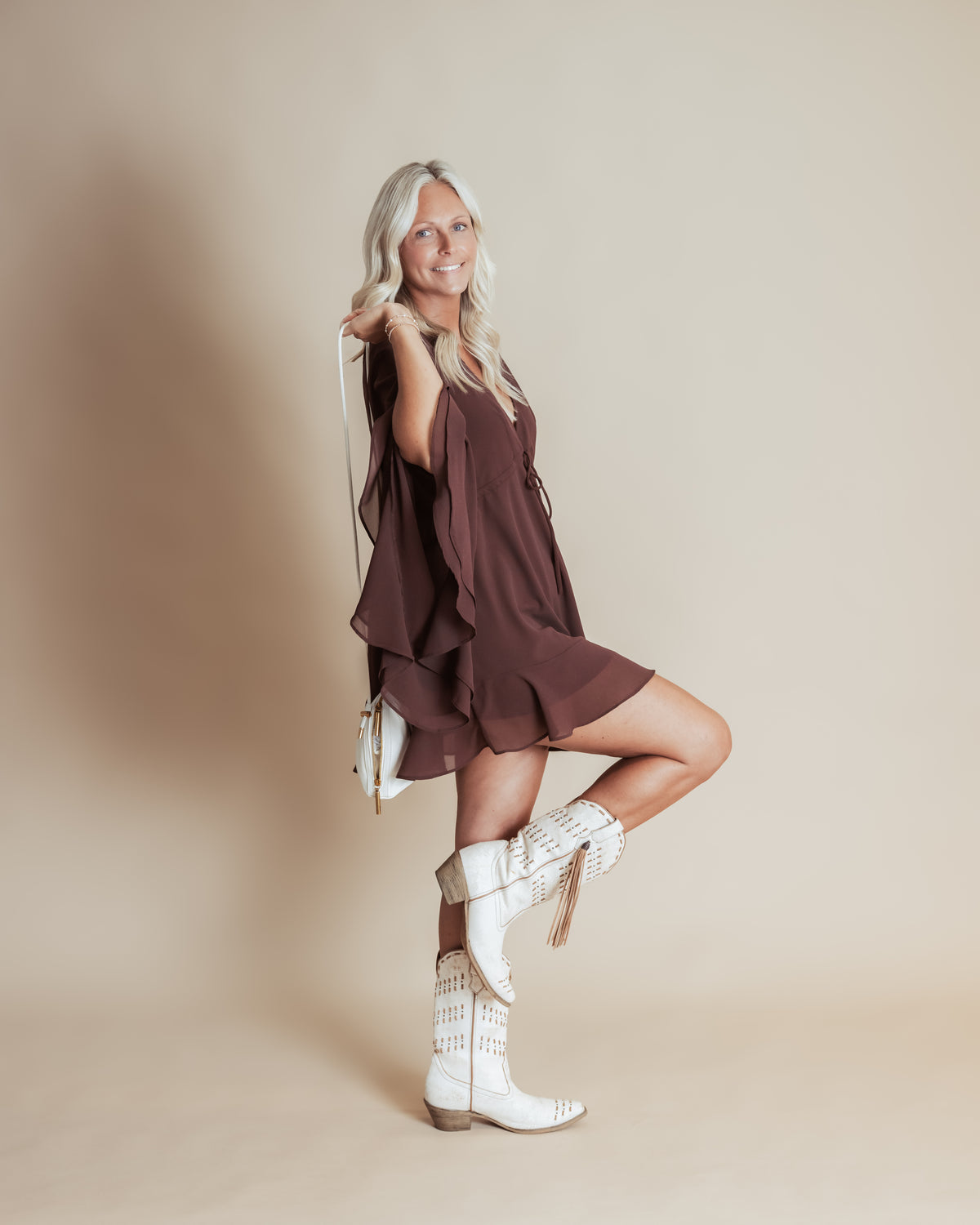Round Here Ruffled Mini Dress