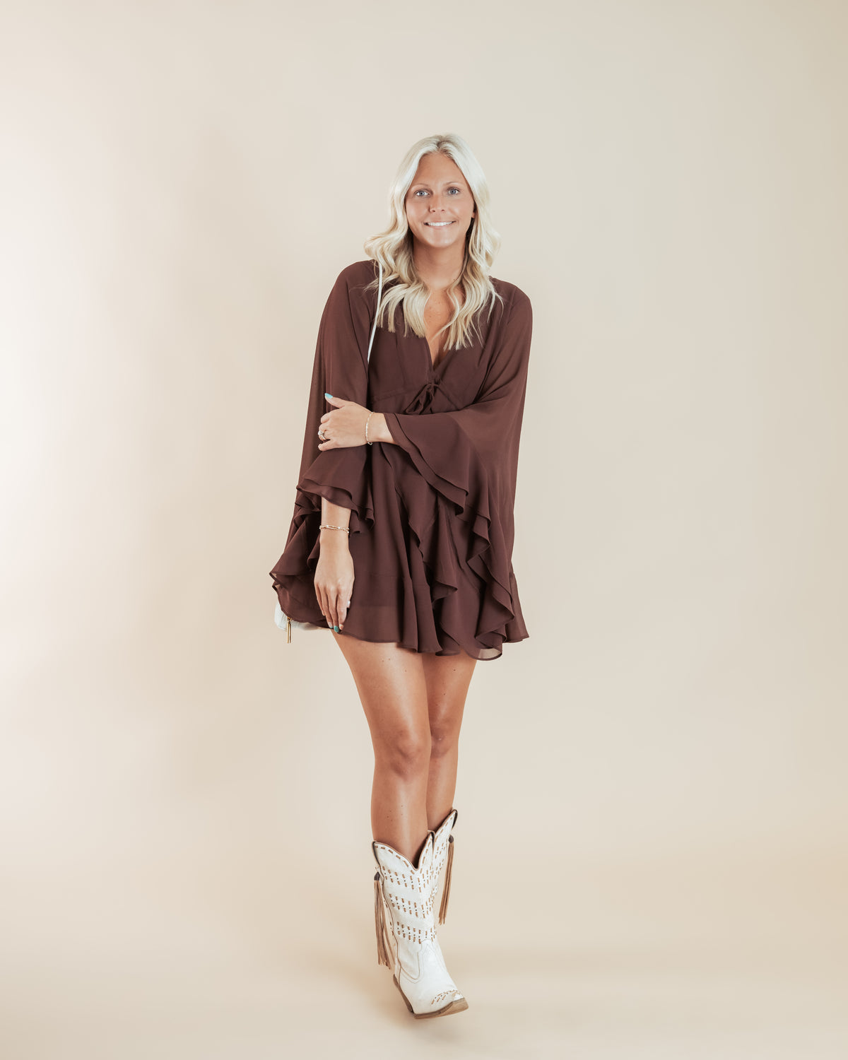 Round Here Ruffled Mini Dress