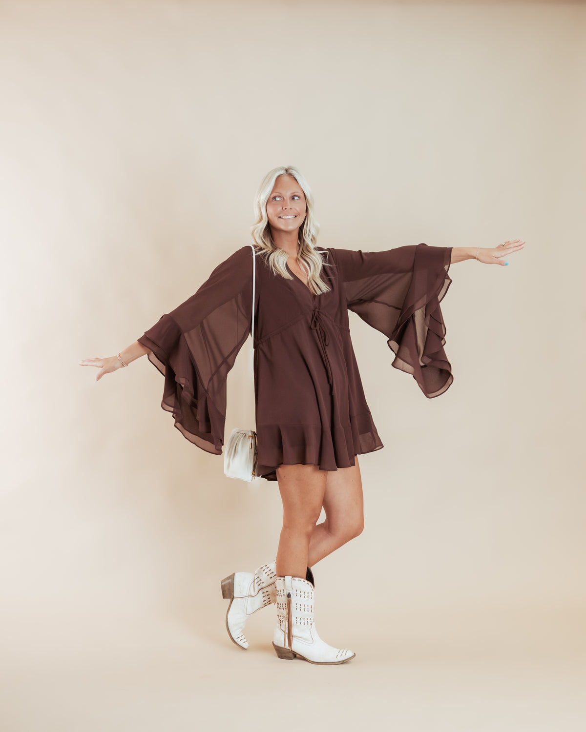 Round Here Ruffled Mini Dress