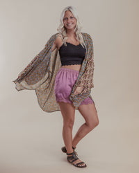 Rose Lace Trim Shorts