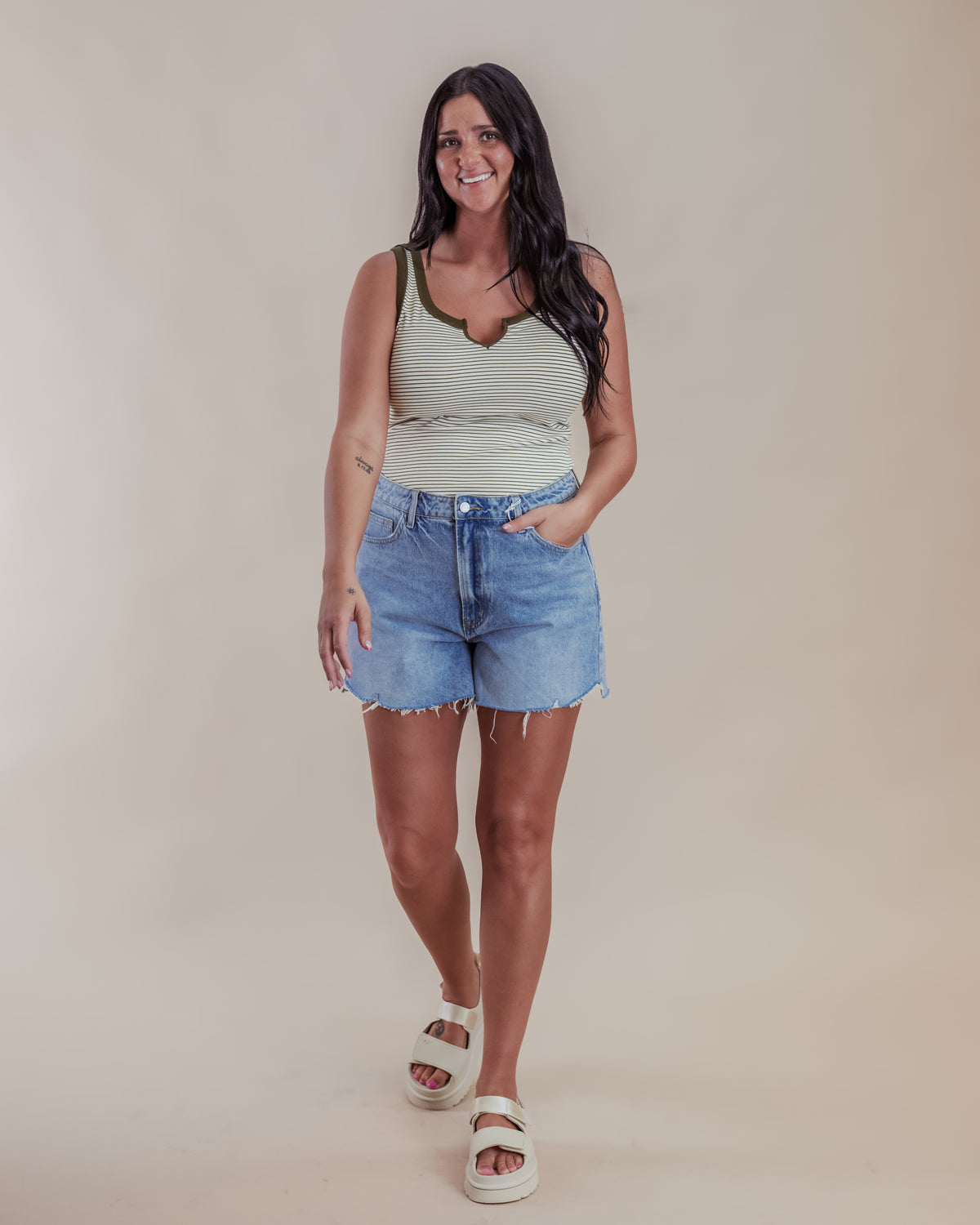 Sadie & Sage Taxi Lights Stripe Tank