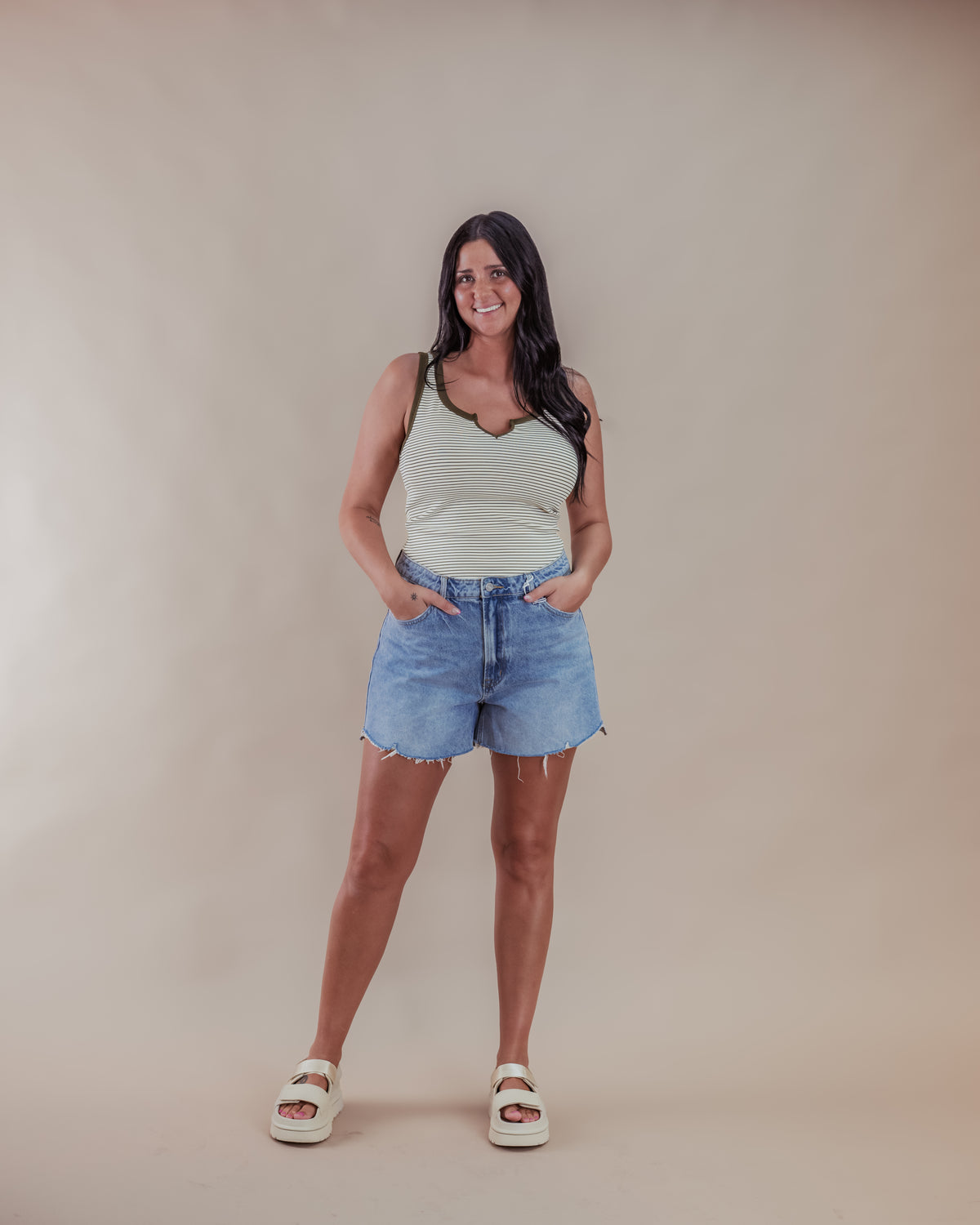 Sadie & Sage Taxi Lights Stripe Tank