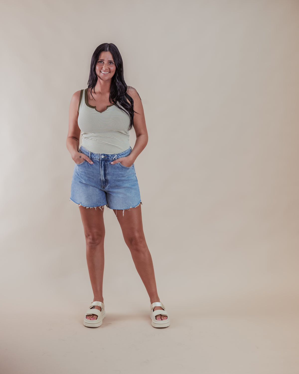Sadie & Sage Taxi Lights Stripe Tank
