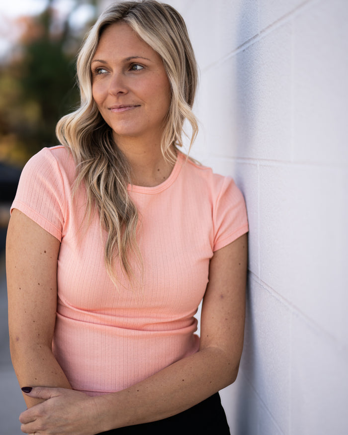 Free People Wait A Minute Baby Tee