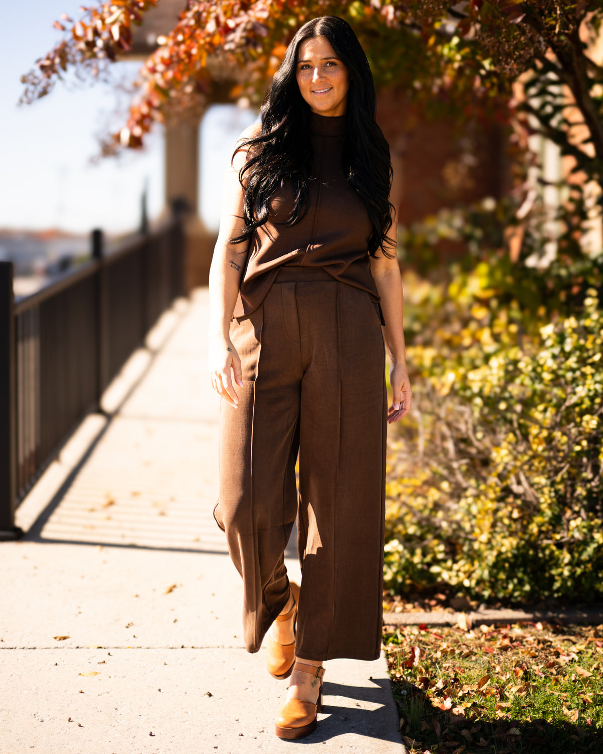 Modal Pintuck Elastic Waist Pants