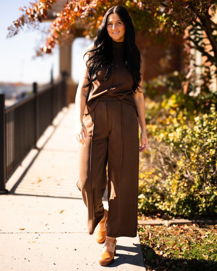 Modal Pintuck Elastic Waist Pants