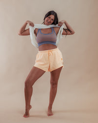 Free People Go To Stripe Bra in Blue Ash Combo