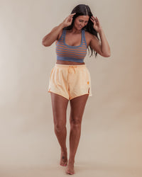 Free People Go To Stripe Bra in Blue Ash Combo