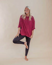 Free People The Perfect Oversized Tee in Glass Roses