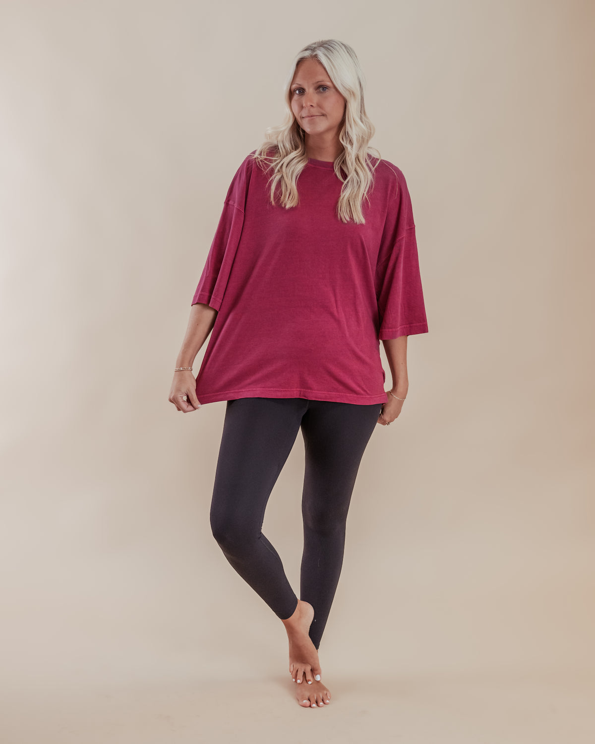 Free People The Perfect Oversized Tee in Glass Roses