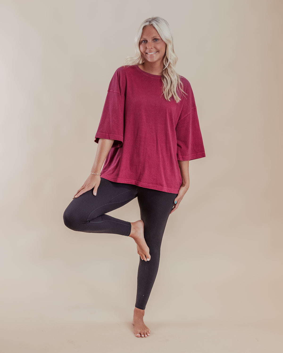 Free People The Perfect Oversized Tee in Glass Roses