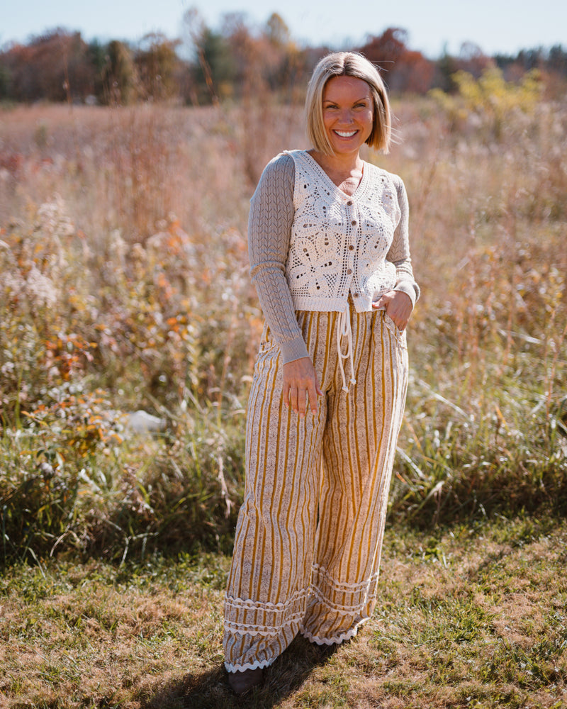 Wynona Patterned Wide Leg Pant