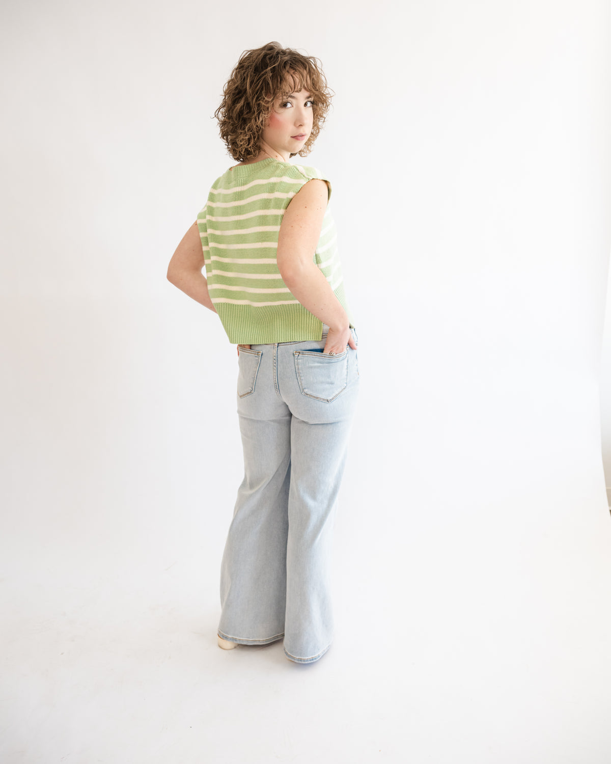 Driftwood Penelope X Faded Roses Wide Leg Jeans