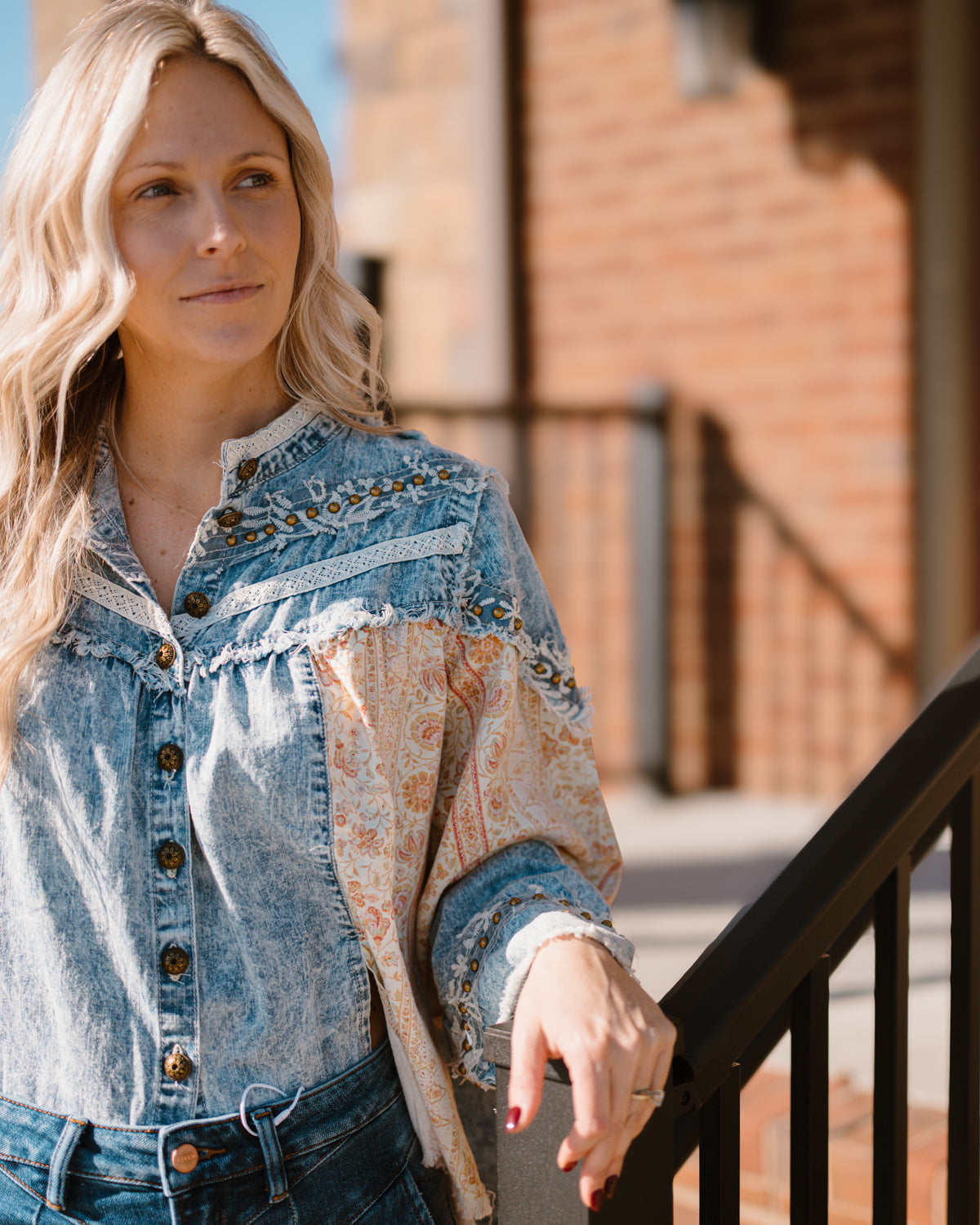 Sunday Slowdown Studded Top