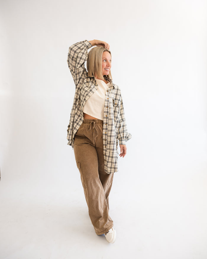 Times Changed Distressed Plaid