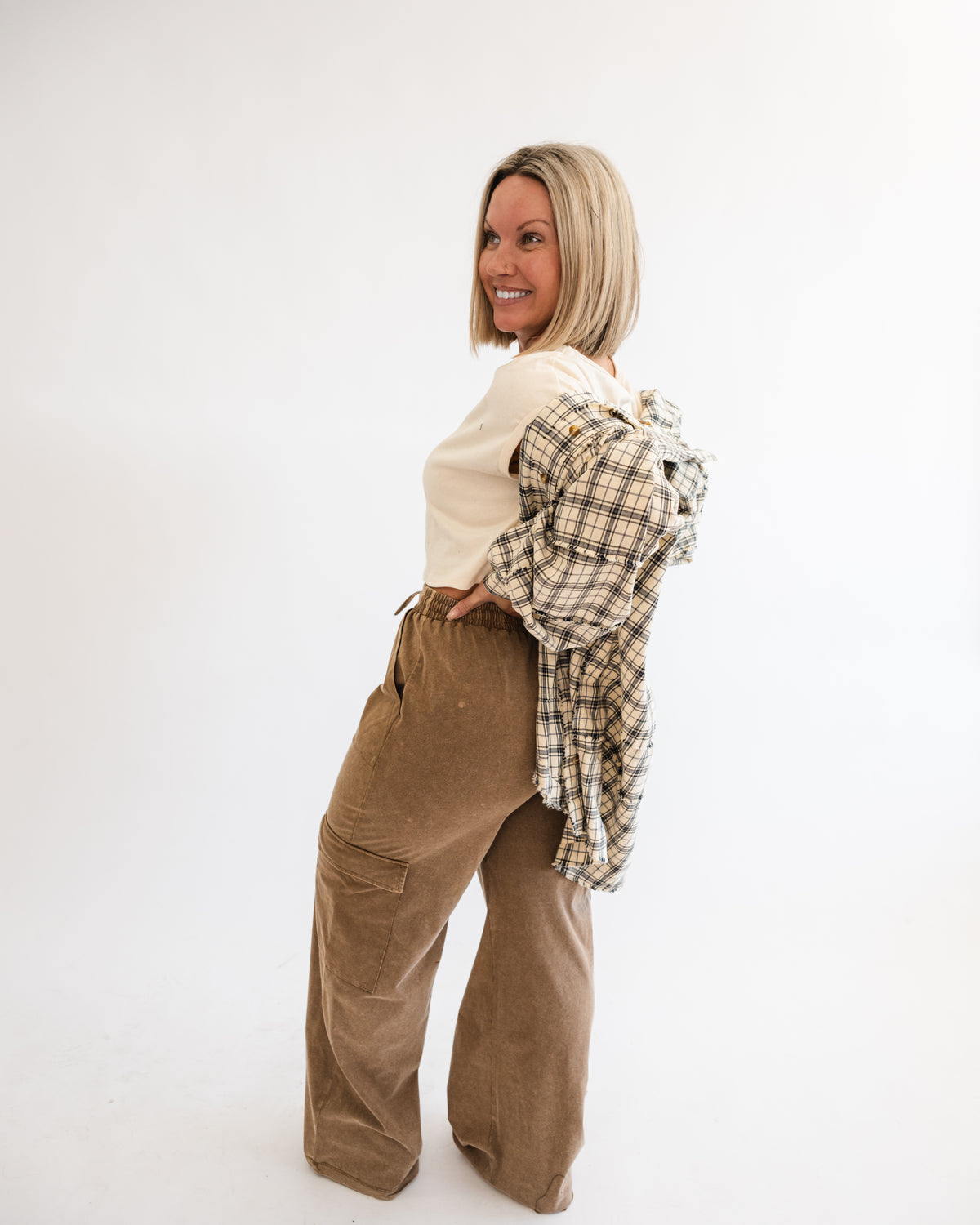 Times Changed Distressed Plaid