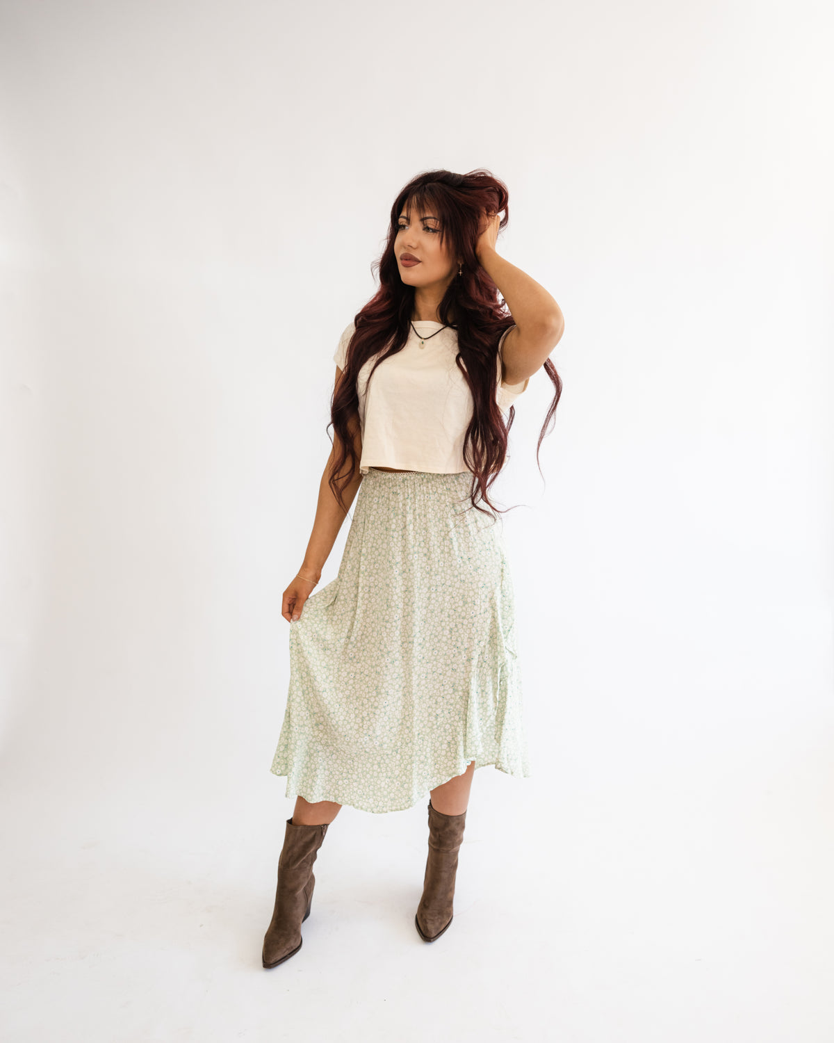 Feeling Feminine Midi Skirt