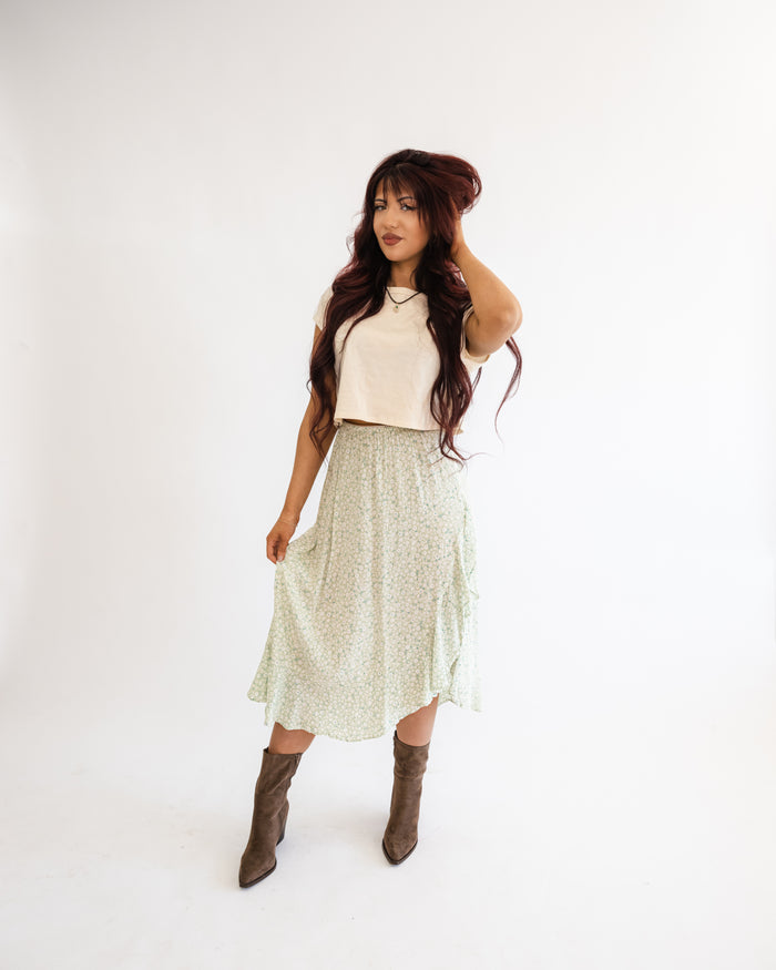 Feeling Feminine Midi Skirt