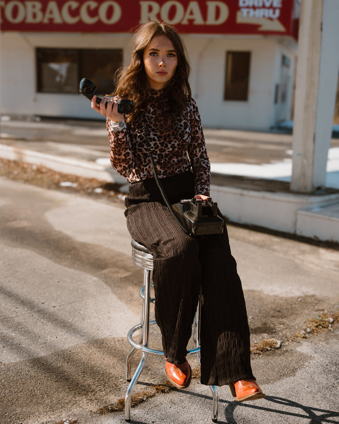 Wild Natured Long Sleeve Mesh Top