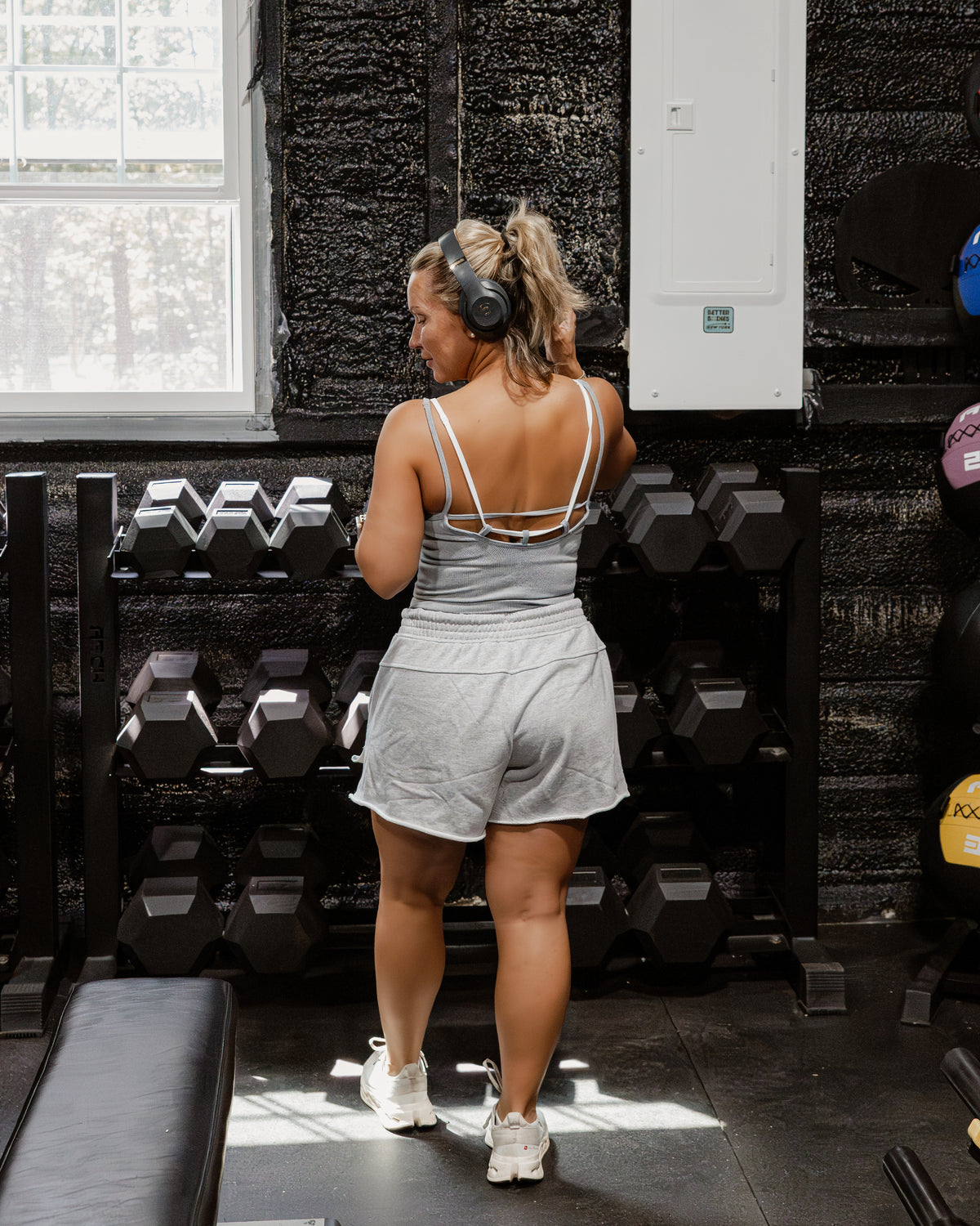 Free People Knockout Shorts in Grey