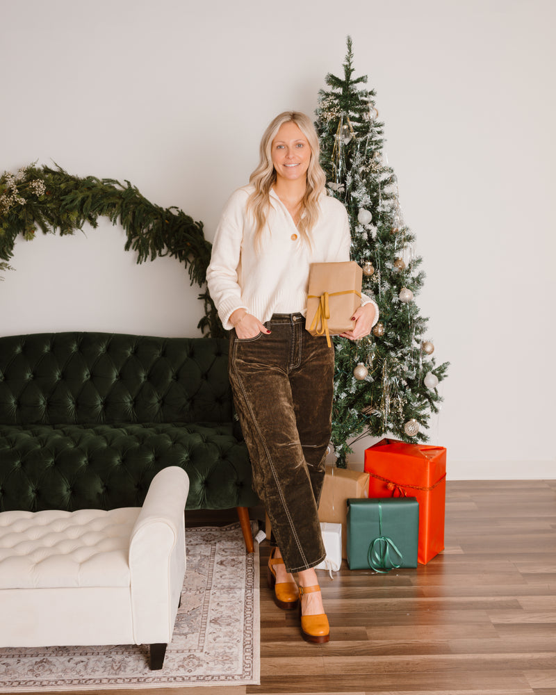 Vervet Velvet Stone Barrel Jeans