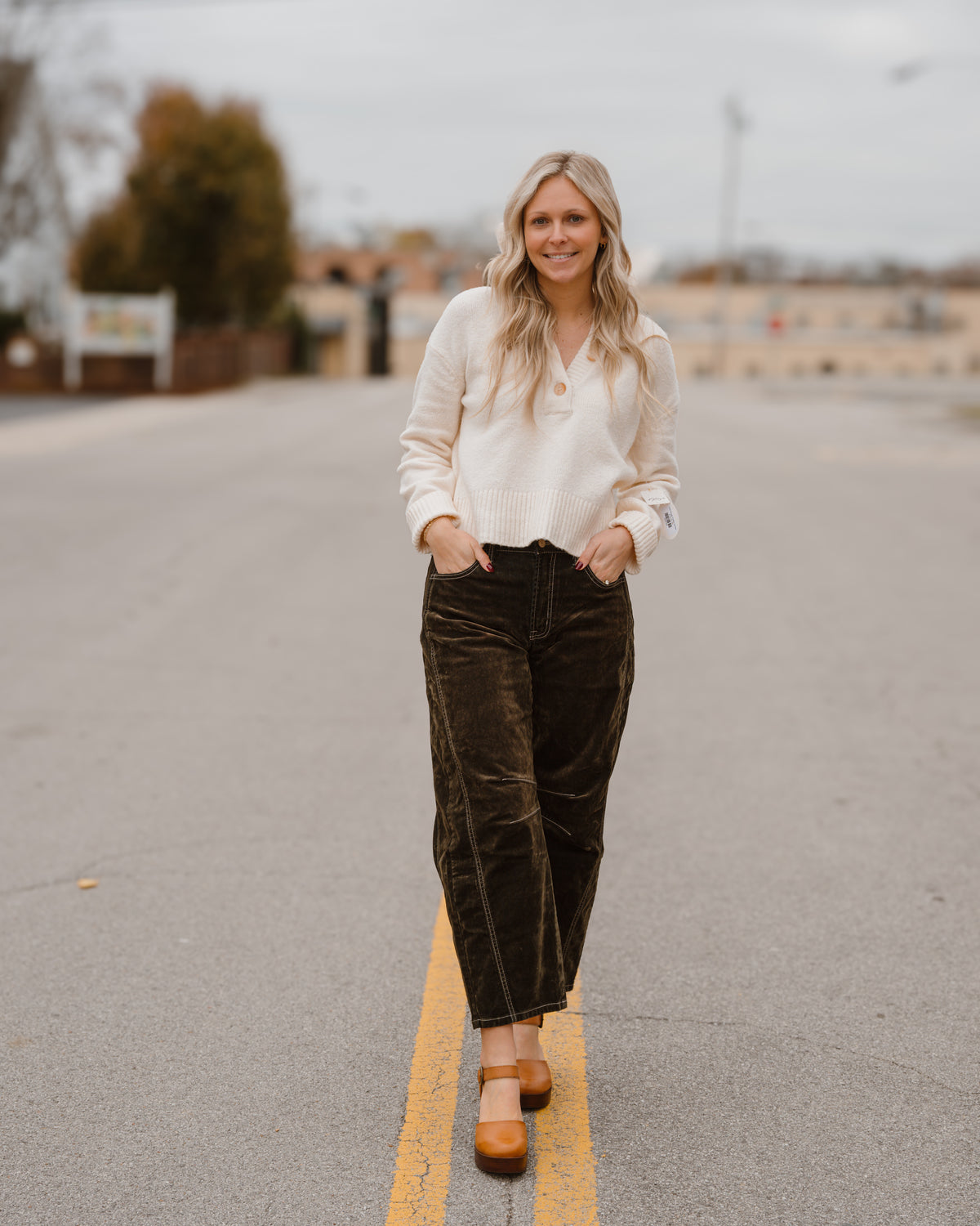 Vervet Velvet Stone Barrel Jeans