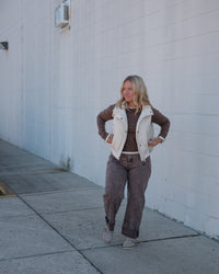 Quilted Collared Vest