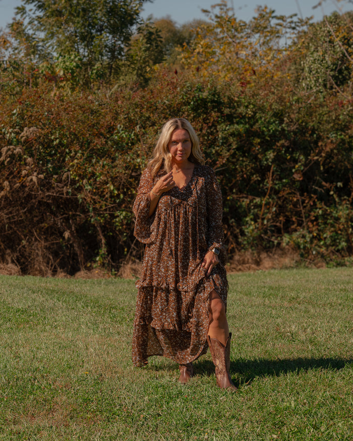 Pressed Petals Tunic Midi Dress
