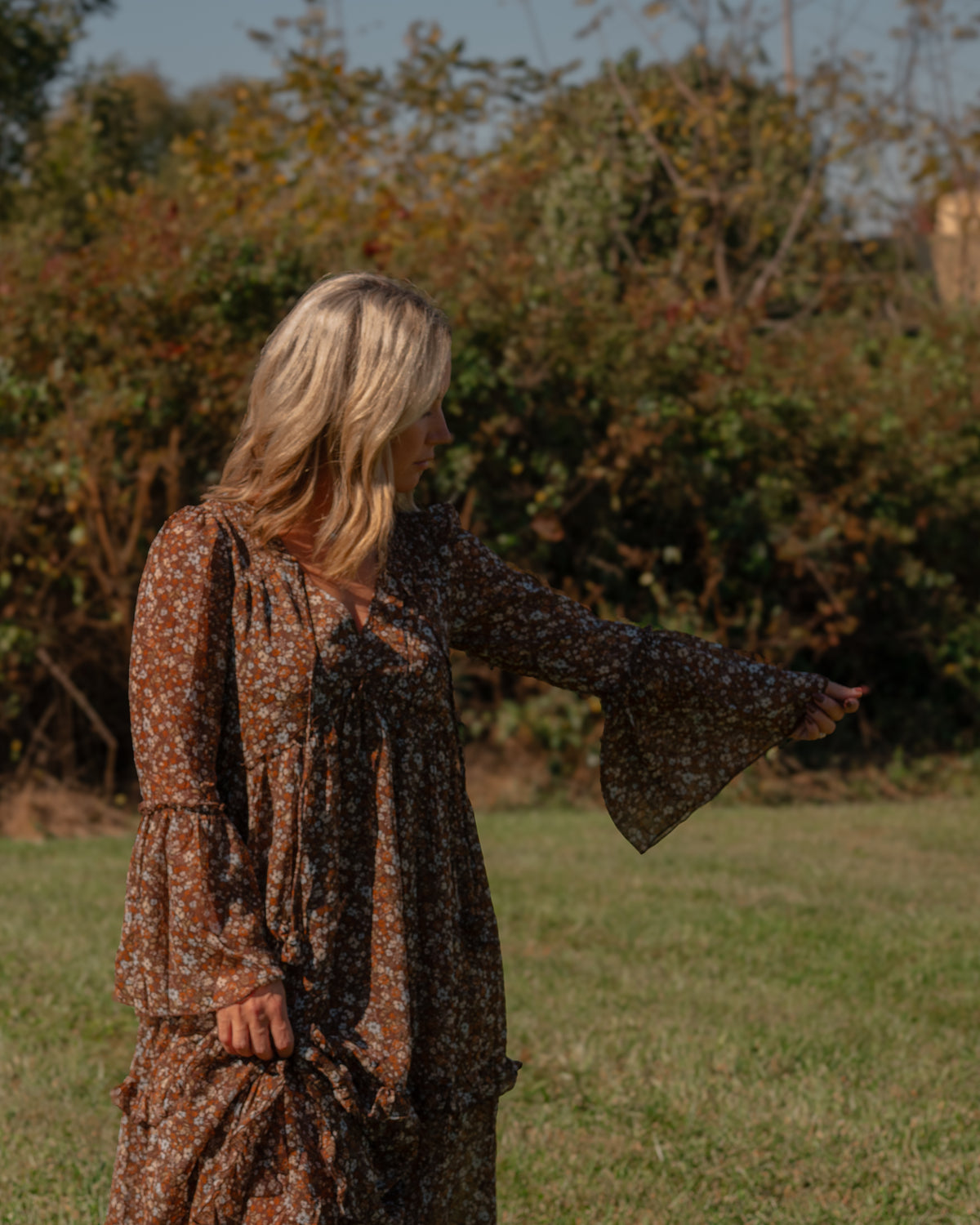 Pressed Petals Tunic Midi Dress