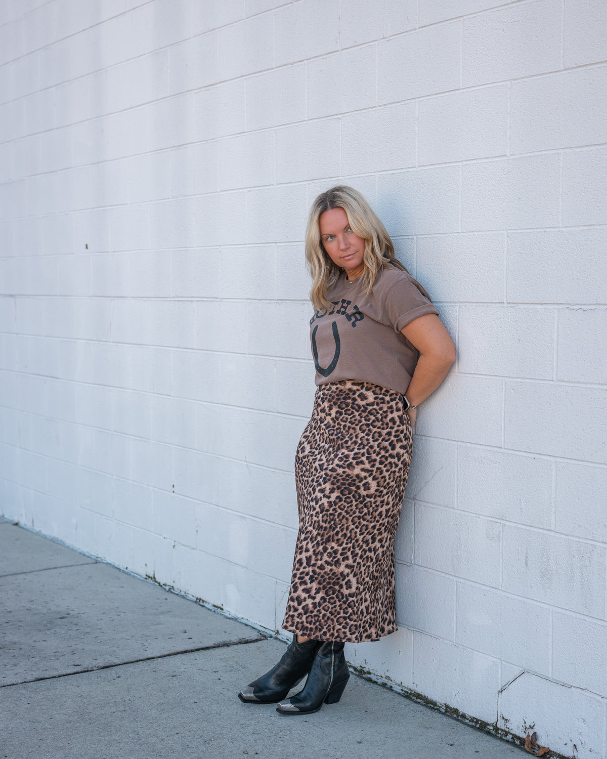 Leopard Midi Skirt